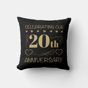 Coussin 20e anniversaire de mariage