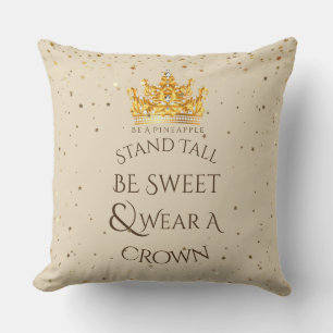 Coussin 20x20 Coussin- Soyez un Ananas Portez une Couronne