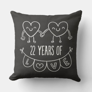 Coussin 22e Anniversary Poison de Chalk Hearts