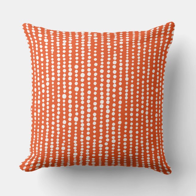 Coussin 230216 - Blanc sur Orange ec4f1b (Recto)