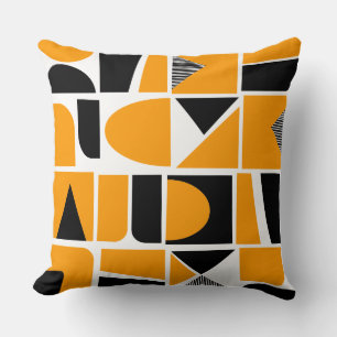 Coussin 230616 - Orange Jaune et Noir.