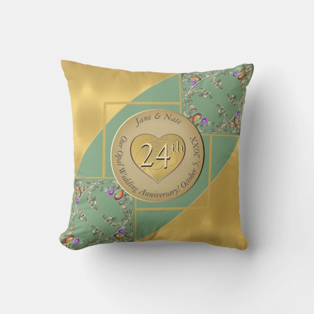 Coussin 24e anniversaire Opal + photo (Recto)