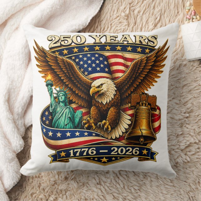 Coussin 250 ans 250e anniversaire américain États-Unis (Couverture)