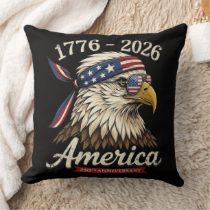 Coussin 250 ans d'Amérique 1776 2026 Aigle Vintage