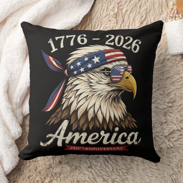 Coussin 250 ans d'Amérique 1776 2026 Aigle Vintage (Couverture)