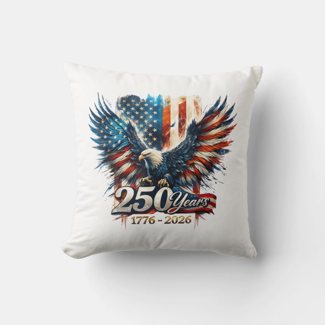 Coussin 250 Ans d'Amérique Anniversaire 250e Indépendance  (Recto)