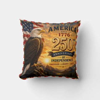 Coussin 250 Ans d'Excellence et d'Indépendance Américaines
