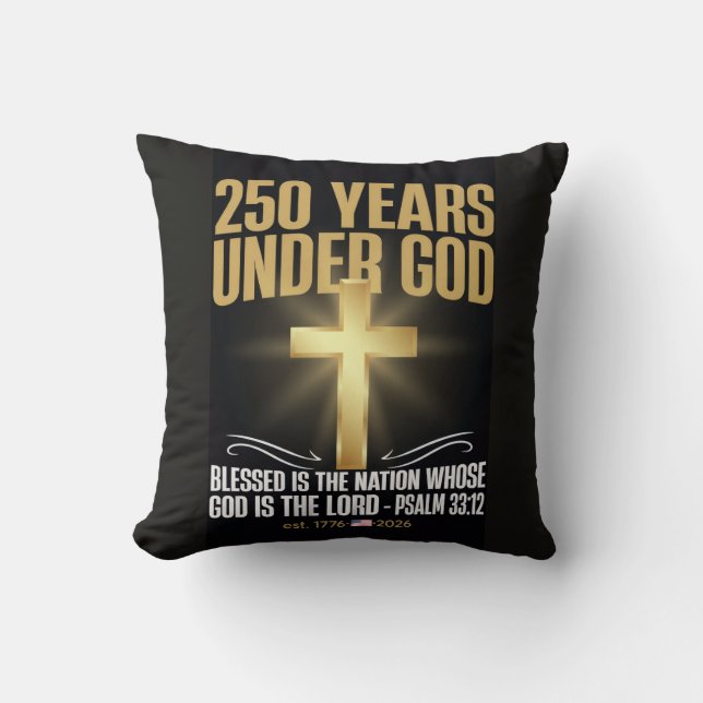Coussin 250 Ans sous Dieu (Recto)