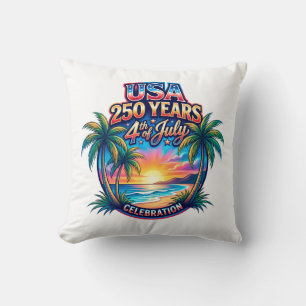 Coussin 250e anniversaire d'Amérique USA Palm Beach