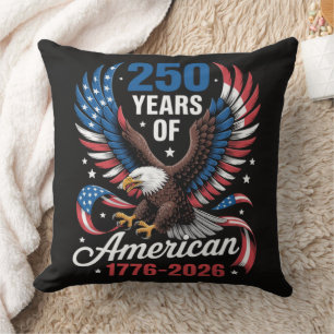 Coussin 250e anniversaire USA aigle patriotique 250 ans