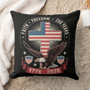 Coussin 250e anniversaire USA Foi Liberté 4 juillet
