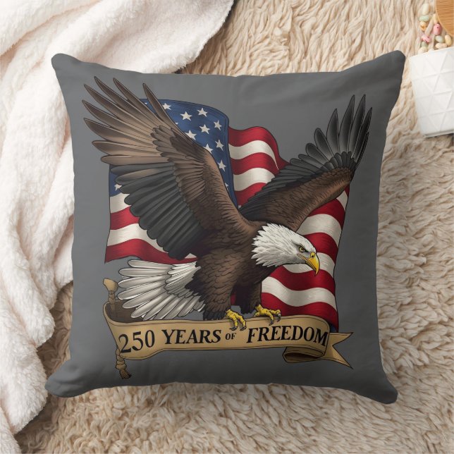 Coussin 250th Birthday of America Throw Pillow (Couverture)
