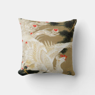 Coussin 25. 老 松 白 鳳 図, 冲 Pin-tree et Phoenix, Jakuchu Ito,