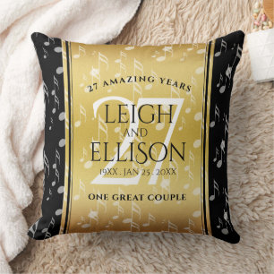 Coussin 27e anniversaire du Mariage de musique
