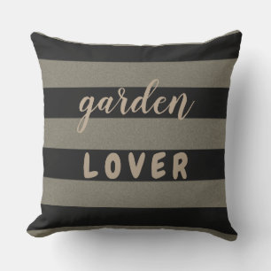 Coussin 2 dans les rayures 1 noires sur le texte fait sur