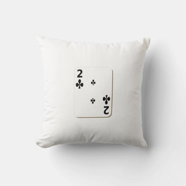 Coussin 2 de la carte de jeu de clubs (Recto)