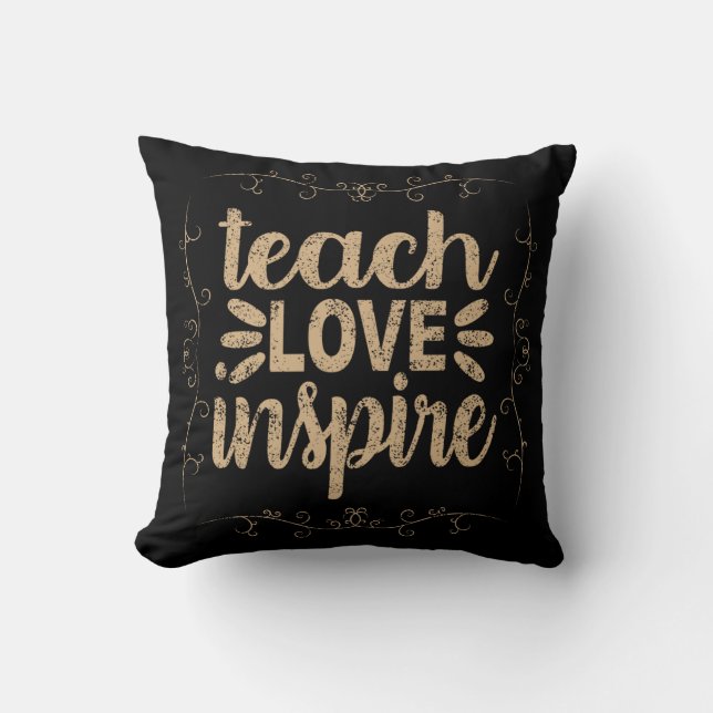 Coussin 2- Enseigner L'Amour Inspirer Chemise, Retro Ensei (Recto)