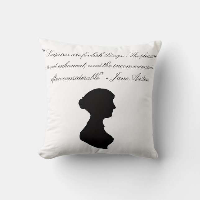 Coussin 2 Jane Austen regarde dans un! (Recto)