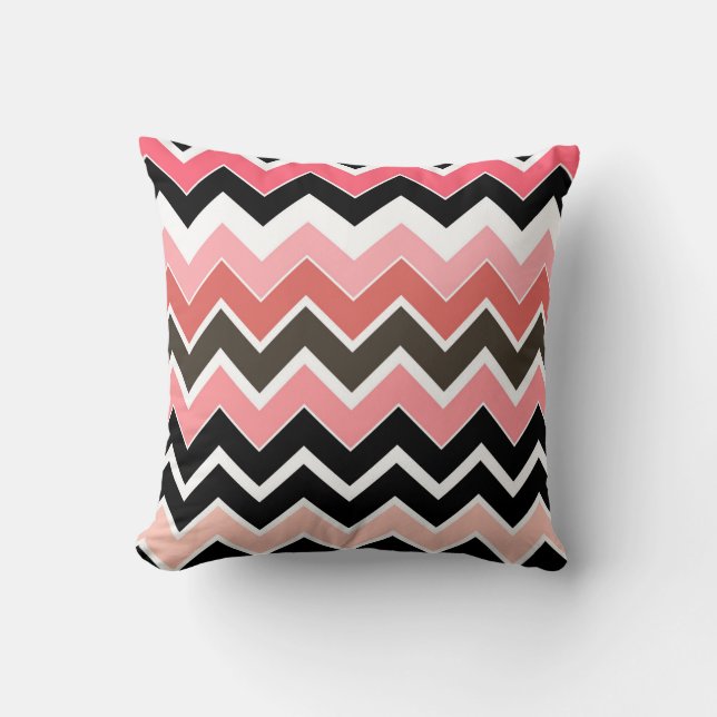 Coussin 2en1 motif ZigZag Terre Rose (Recto)