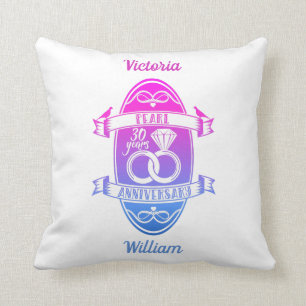 Coussin 30 ans de tradition du 30e mariage