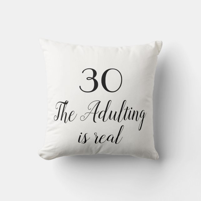 Coussin 30e anniversaire Keepsaké personnalisable (Recto)