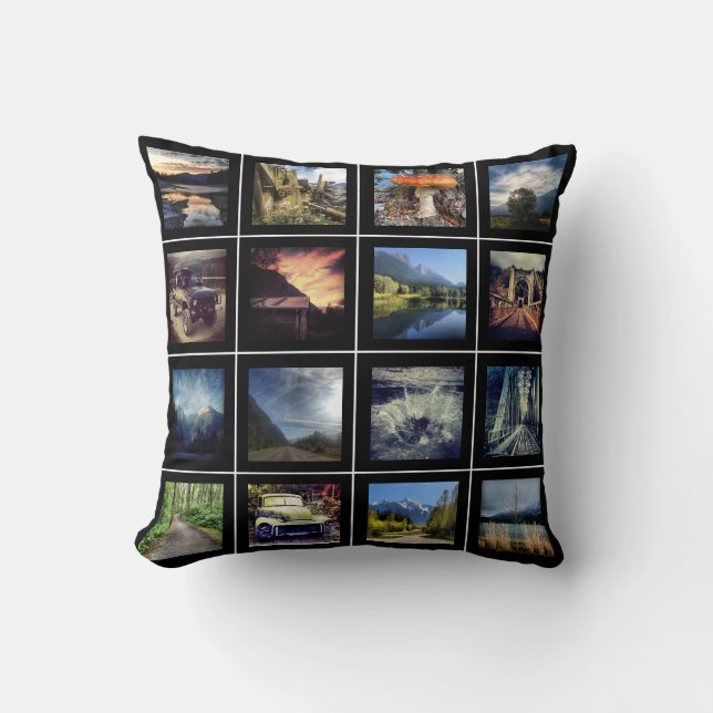 Coussin 32 photos de Selfies et amis ou aventures (Recto)