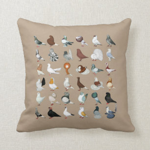 Coussin 36 races de pigeon