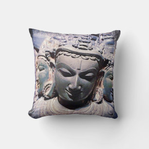 Coussin 3 Asie Pierre Façade Antique Statue Photo Style