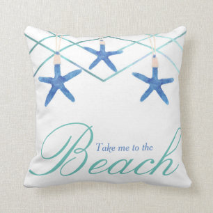 Coussin 3 Étoiles de mer et lignes modernes Élégante plage