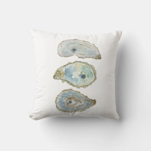 Coussin 3 huîtres aquarelle - Conception verticale