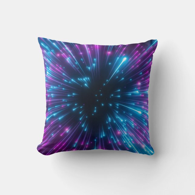 Coussin 3d, feux d'artifice violet, big bang, galaxie, abs (Recto)