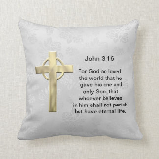 Coussin 3h16 de John (blanc)