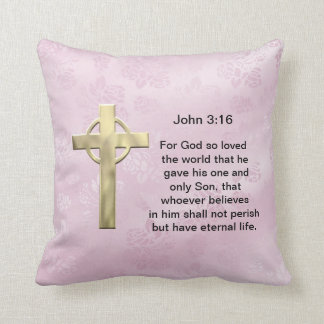 Coussin 3h16 de John (rose)