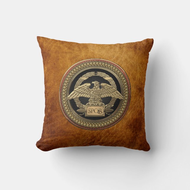 Coussin [400] Aigle impérial d'or romain sur médaillon d'o (Recto)