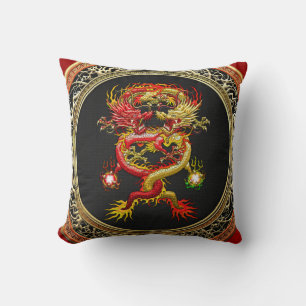 Coussin [400] Dragons rouges et jaunes