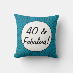 Coussin 40 ans et fabuleux pois rétro
