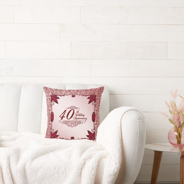 Coussin 40e anniversaire du Mariage Pillow (Canapé)