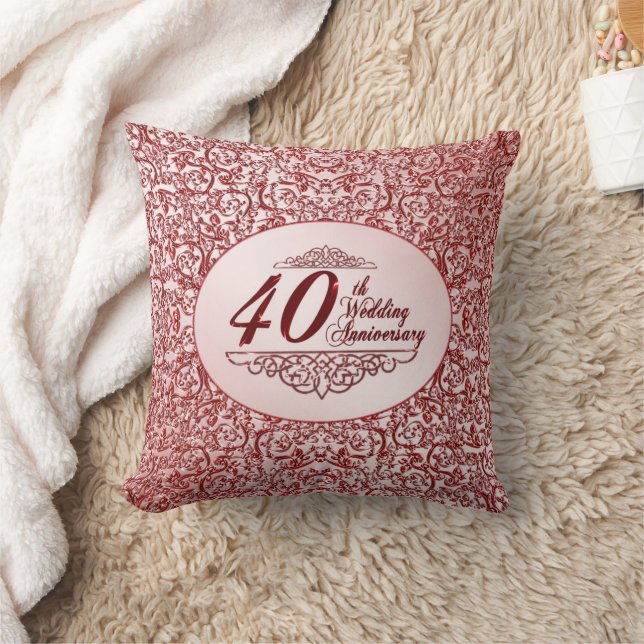 Coussin 40e anniversaire du Mariage Pillow (Couverture)