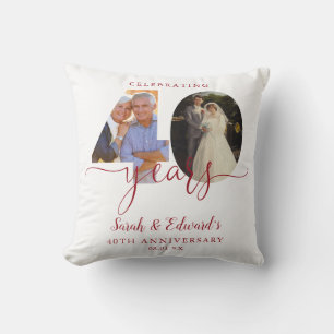 Coussin 40e anniversaire du Mariage Ruby 2 Photo