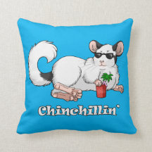 Coussin 41 cm X 41 cm de jet de Chinchillin