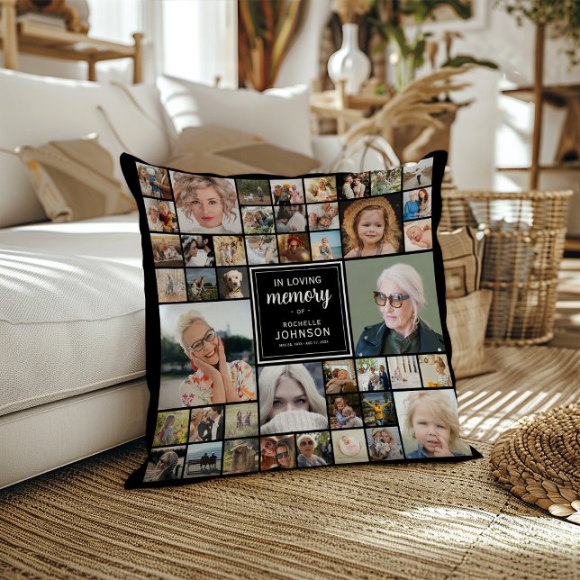 Coussin 44 x Mémorial de collage photo (Créateur téléchargé)