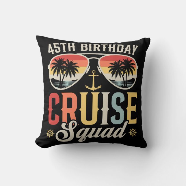 Coussin 45E Anniversaire Correspondance de la famille des  (Recto)