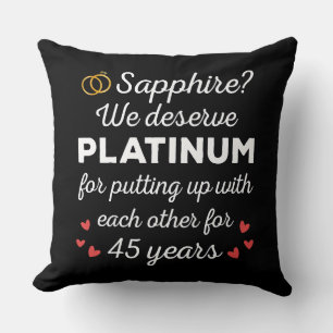 Coussin 45e anniversaire du Mariage I - Sapphire Funny Cou