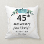 Coussin 45e anniversaire du Mariage Noms et année personna<br><div class="desc">45e Mariage Anniversaire Coussin de fleurs avec des noms personnalisés et l'année,  45 ans de mariage cadeau pour un couple,  45e mariage anniversaire Coussin de Noël personnalisé 2021,  45e anniversaire idées cadeaux pour un couple Coussin</div>