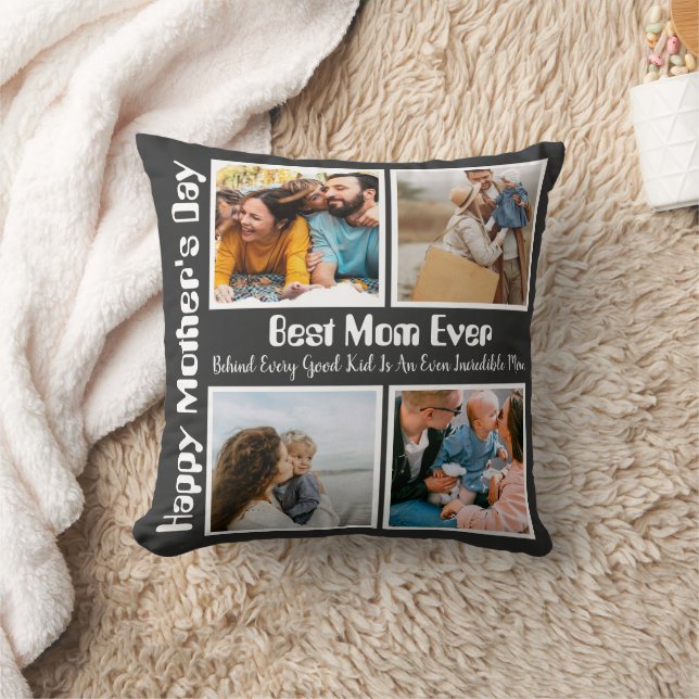 Coussin 4 Collage photo Meilleure maman jamais (Couverture)