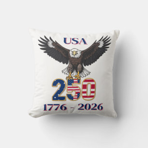 Coussin 4 juillet 250 ans anniversaire USA aigle royal