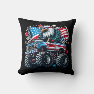 Coussin 4 juillet Drapeau américain patriotique aigle USA 