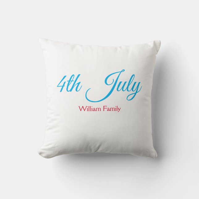 Coussin 4 juillet jour d'indépendance ajouter nom texte pe (Recto)
