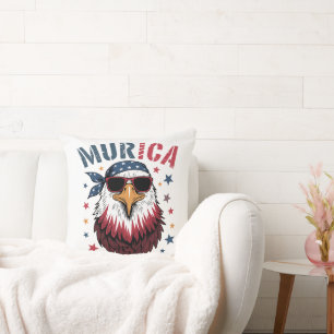 Coussin 4 juillet Patriotique Drôle Aigle USA