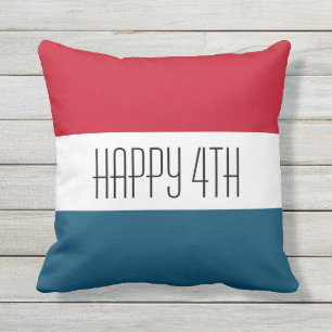 Coussin 4 juillet Rouge Blanc Bleu Bleu Bleu Blancs Patrio